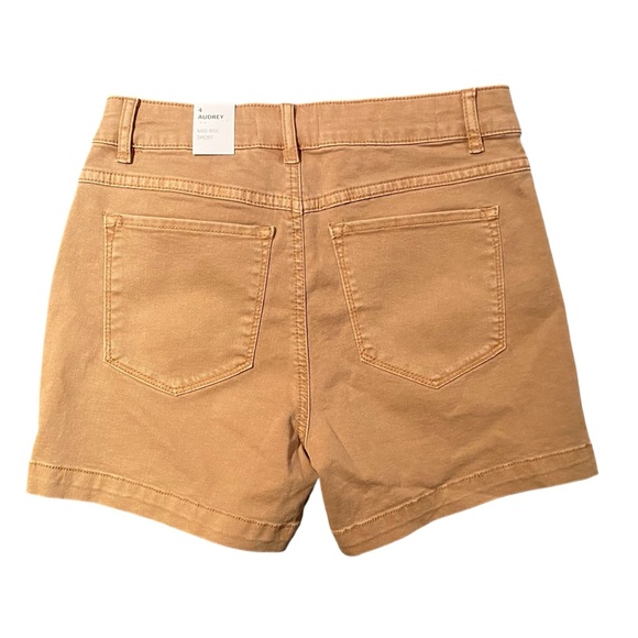 Tribal Jean Audrey Camel Tan Mid-Rise Jean Shorts Size 4 - Picture 2 of 2